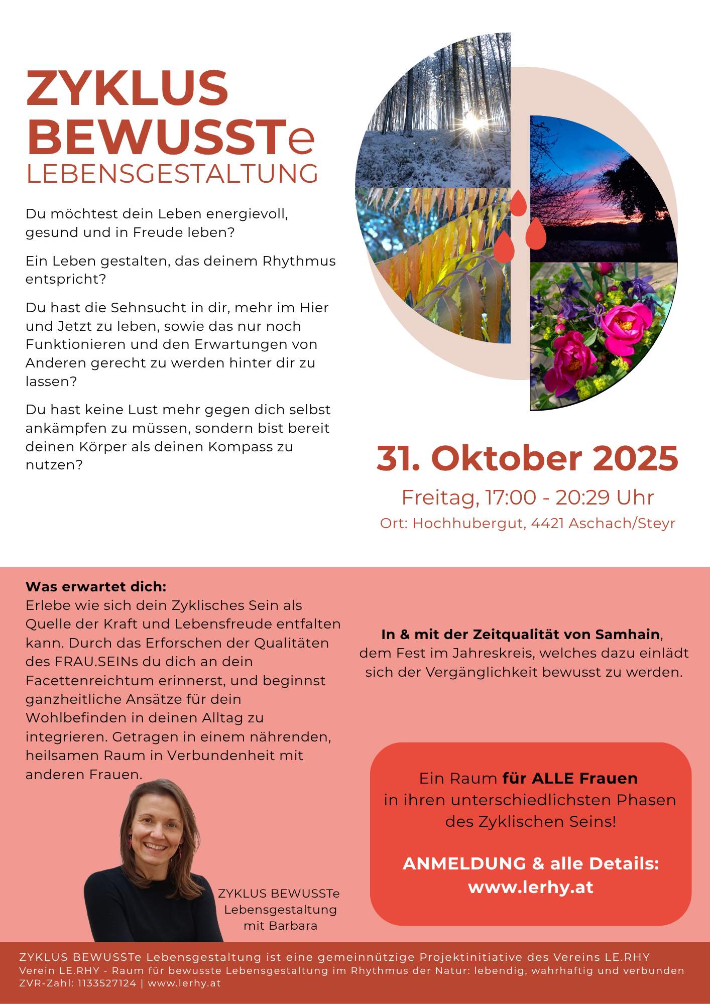 Flyer Projekt "zyklusbewusste Lebensgestaltung"